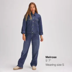 Printed Sherpa Lined Denim Jacket - Women's