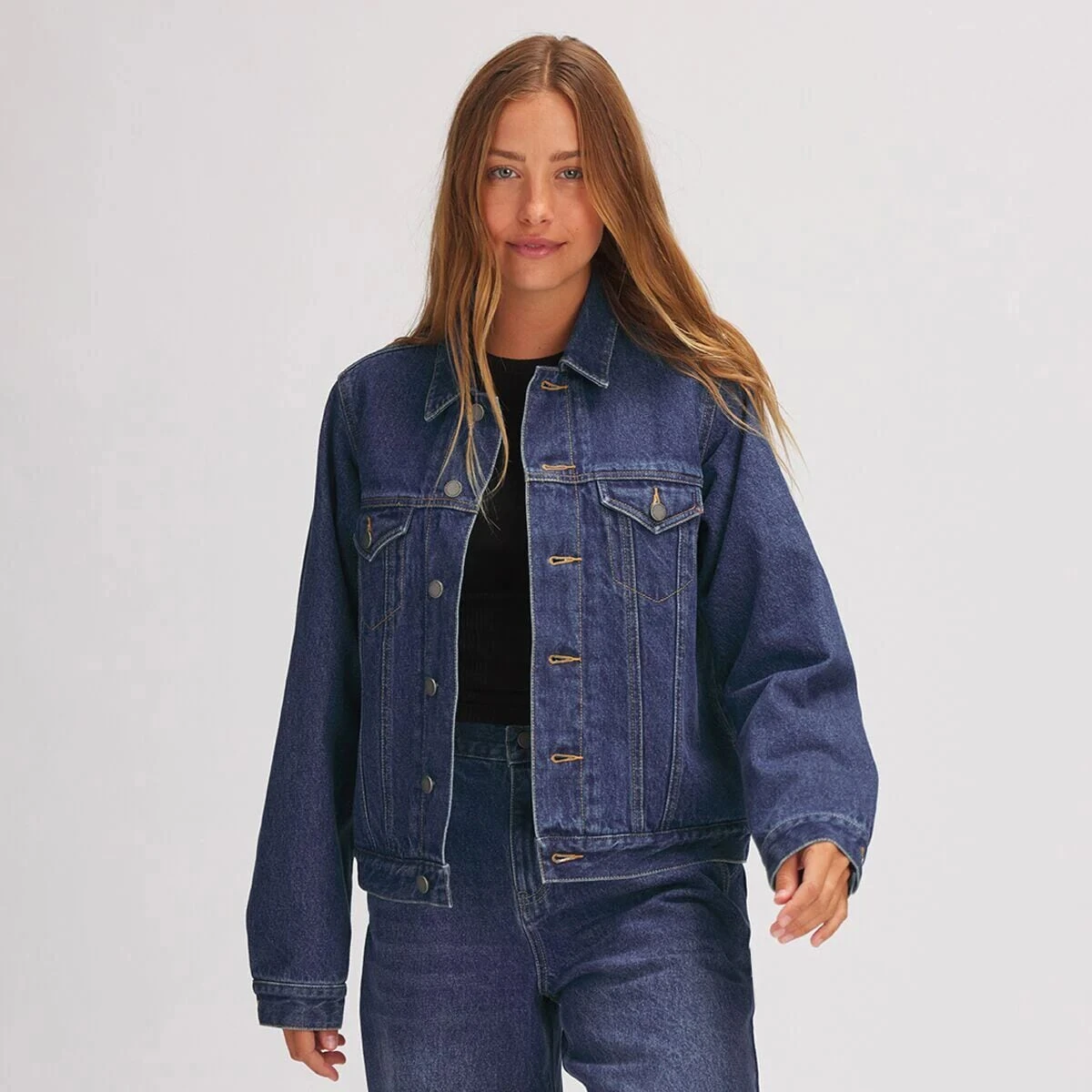 Printed Sherpa Lined Denim Jacket - Women's 4 Printed Sherpa Lined Denim Jacket - Women's - Image 4