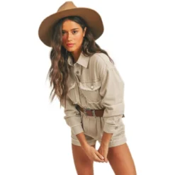 Echo's Sister Distressed Denim Romper - Women's 8 Echo's Sister Distressed Denim Romper - Women's -The North Face || Patagonia || Mountain Hardwear Shop BEI