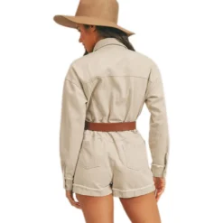 Echo's Sister Distressed Denim Romper - Women's