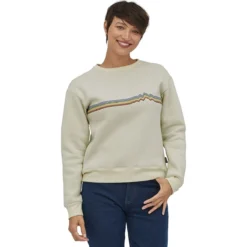Patagonia Ridge Rise Stripe Uprisal Crew Sweatshirt - Women's -The North Face || Patagonia || Mountain Hardwear Shop BIRWHI 2