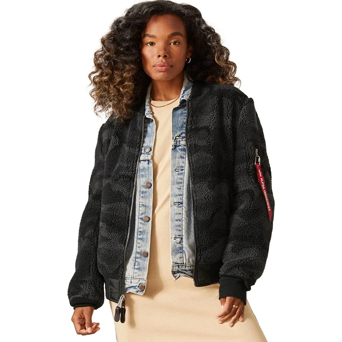 Alpha Industries L-2B Sherpa Bomber Jacket - Women's 1 Alpha Industries L-2B Sherpa Bomber Jacket - Women's