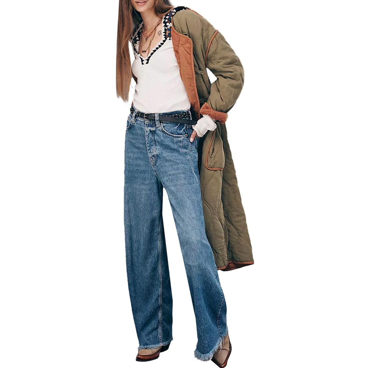 FREE PEOPLE Old West Slouchy Denim Pant - Women's 3 FREE PEOPLE Old West Slouchy Denim Pant - Women's - Image 3