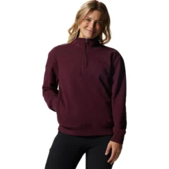 Mountain Hardwear Logo 1/4-Zip Sweatshirt - Women's -The North Face || Patagonia || Mountain Hardwear Shop COCRED 3