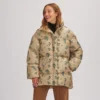 High Neck Down Puffer Printed Jacket - Women's