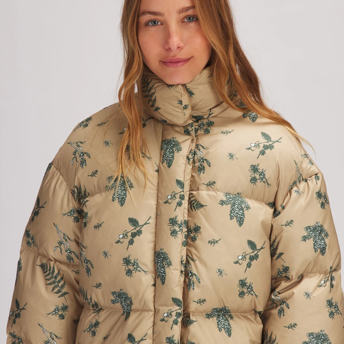 High Neck Down Puffer Printed Jacket - Women's 4 High Neck Down Puffer Printed Jacket - Women's - Image 4