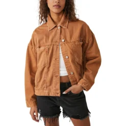 FREE PEOPLE Opal Swing Denim Jacket - Women's -The North Face || Patagonia || Mountain Hardwear Shop GOLNUG 1