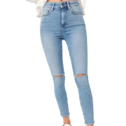 FREE PEOPLE Raw High Rise Jegging - Women's -The North Face || Patagonia || Mountain Hardwear Shop LIGBLU D4 1