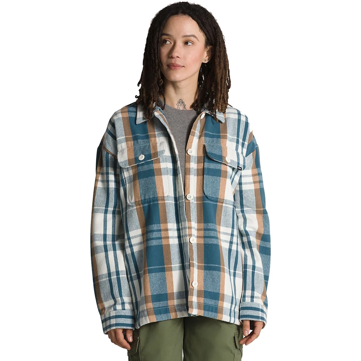 Vans Eliza Oversized Woven Shacket - Women's 4 Vans Eliza Oversized Woven Shacket - Women's - Image 4