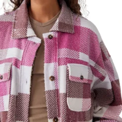 FREE PEOPLE Plaid Long Ruby Coat - Women's -The North Face || Patagonia || Mountain Hardwear Shop WINCOM D4